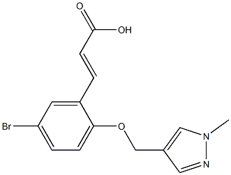 3-{5-bromo-2-[(1-methyl-1H-pyrazol-4-yl)methoxy]phenyl}prop-2-enoic acid Structure
