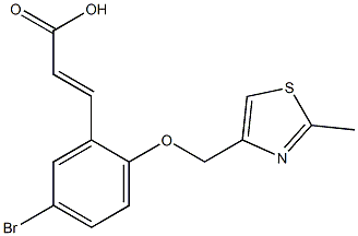 3-{5-bromo-2-[(2-methyl-1,3-thiazol-4-yl)methoxy]phenyl}prop-2-enoic acid 구조식 이미지