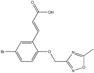 3-{5-bromo-2-[(5-methyl-1,2,4-oxadiazol-3-yl)methoxy]phenyl}prop-2-enoic acid 구조식 이미지