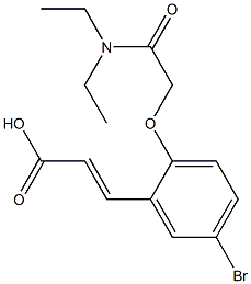 3-{5-bromo-2-[(diethylcarbamoyl)methoxy]phenyl}prop-2-enoic acid Structure