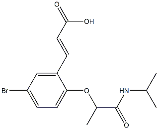 3-{5-bromo-2-[1-(propan-2-ylcarbamoyl)ethoxy]phenyl}prop-2-enoic acid Structure