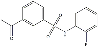 3-acetyl-N-(2-fluorophenyl)benzene-1-sulfonamide Structure