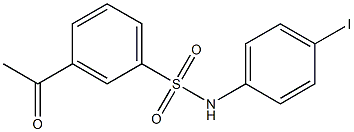 3-acetyl-N-(4-iodophenyl)benzene-1-sulfonamide Structure