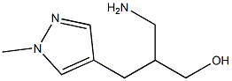 3-amino-2-[(1-methyl-1H-pyrazol-4-yl)methyl]propan-1-ol 구조식 이미지