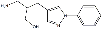 3-amino-2-[(1-phenyl-1H-pyrazol-4-yl)methyl]propan-1-ol Structure