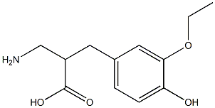 3-amino-2-[(3-ethoxy-4-hydroxyphenyl)methyl]propanoic acid 구조식 이미지