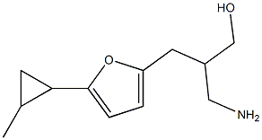 3-amino-2-{[5-(2-methylcyclopropyl)furan-2-yl]methyl}propan-1-ol Structure