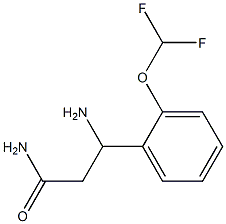 3-amino-3-[2-(difluoromethoxy)phenyl]propanamide Structure