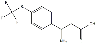 3-amino-3-{4-[(trifluoromethyl)thio]phenyl}propanoic acid 구조식 이미지