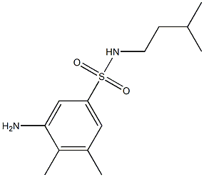 3-amino-4,5-dimethyl-N-(3-methylbutyl)benzene-1-sulfonamide Structure
