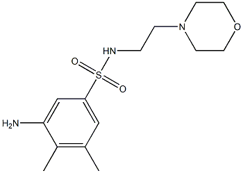 3-amino-4,5-dimethyl-N-[2-(morpholin-4-yl)ethyl]benzene-1-sulfonamide 구조식 이미지