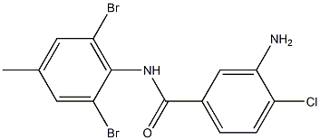 3-amino-4-chloro-N-(2,6-dibromo-4-methylphenyl)benzamide 구조식 이미지