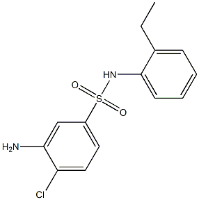 3-amino-4-chloro-N-(2-ethylphenyl)benzene-1-sulfonamide Structure