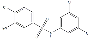 3-amino-4-chloro-N-(3,5-dichlorophenyl)benzene-1-sulfonamide Structure
