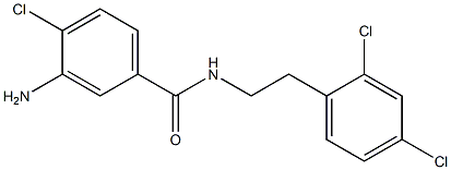 3-amino-4-chloro-N-[2-(2,4-dichlorophenyl)ethyl]benzamide 구조식 이미지