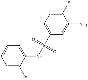 3-amino-4-fluoro-N-(2-fluorophenyl)benzene-1-sulfonamide 구조식 이미지