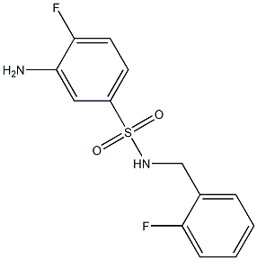 3-amino-4-fluoro-N-[(2-fluorophenyl)methyl]benzene-1-sulfonamide Structure