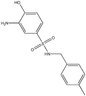 3-amino-4-hydroxy-N-[(4-methylphenyl)methyl]benzene-1-sulfonamide 구조식 이미지