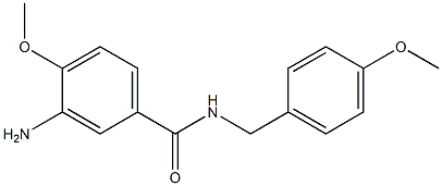 3-amino-4-methoxy-N-[(4-methoxyphenyl)methyl]benzamide 구조식 이미지