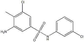 3-amino-5-chloro-N-(3-chlorophenyl)-4-methylbenzene-1-sulfonamide 구조식 이미지