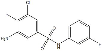 3-amino-5-chloro-N-(3-fluorophenyl)-4-methylbenzene-1-sulfonamide Structure