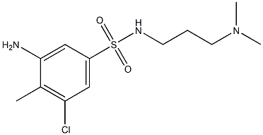 3-amino-5-chloro-N-[3-(dimethylamino)propyl]-4-methylbenzene-1-sulfonamide 구조식 이미지