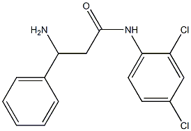 3-amino-N-(2,4-dichlorophenyl)-3-phenylpropanamide 구조식 이미지