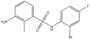3-amino-N-(2-bromo-4-fluorophenyl)-2-methylbenzene-1-sulfonamide Structure