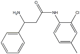 3-amino-N-(2-chloro-4-methylphenyl)-3-phenylpropanamide 구조식 이미지