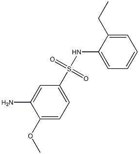 3-amino-N-(2-ethylphenyl)-4-methoxybenzene-1-sulfonamide 구조식 이미지