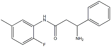 3-amino-N-(2-fluoro-5-methylphenyl)-3-phenylpropanamide Structure