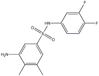 3-amino-N-(3,4-difluorophenyl)-4,5-dimethylbenzene-1-sulfonamide 구조식 이미지