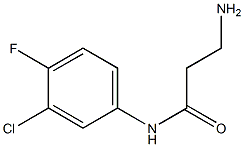 3-amino-N-(3-chloro-4-fluorophenyl)propanamide Structure
