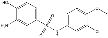 3-amino-N-(3-chloro-4-methoxyphenyl)-4-hydroxybenzene-1-sulfonamide Structure