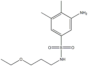 3-amino-N-(3-ethoxypropyl)-4,5-dimethylbenzene-1-sulfonamide 구조식 이미지