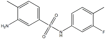 3-amino-N-(3-fluoro-4-methylphenyl)-4-methylbenzene-1-sulfonamide 구조식 이미지