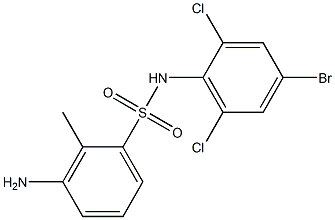 3-amino-N-(4-bromo-2,6-dichlorophenyl)-2-methylbenzene-1-sulfonamide 구조식 이미지