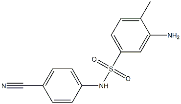 3-amino-N-(4-cyanophenyl)-4-methylbenzene-1-sulfonamide 구조식 이미지