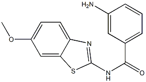 3-amino-N-(6-methoxy-1,3-benzothiazol-2-yl)benzamide 구조식 이미지
