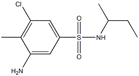 3-amino-N-(butan-2-yl)-5-chloro-4-methylbenzene-1-sulfonamide 구조식 이미지