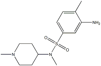 3-amino-N,4-dimethyl-N-(1-methylpiperidin-4-yl)benzene-1-sulfonamide 구조식 이미지