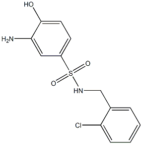 3-amino-N-[(2-chlorophenyl)methyl]-4-hydroxybenzene-1-sulfonamide 구조식 이미지