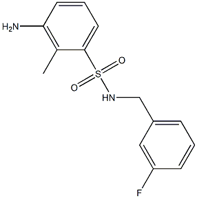 3-amino-N-[(3-fluorophenyl)methyl]-2-methylbenzene-1-sulfonamide 구조식 이미지