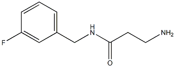 3-amino-N-[(3-fluorophenyl)methyl]propanamide Structure