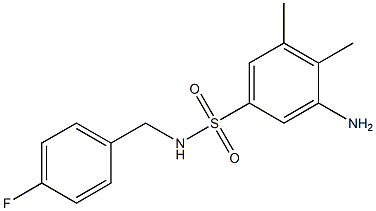 3-amino-N-[(4-fluorophenyl)methyl]-4,5-dimethylbenzene-1-sulfonamide 구조식 이미지