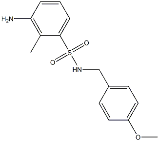 3-amino-N-[(4-methoxyphenyl)methyl]-2-methylbenzene-1-sulfonamide 구조식 이미지