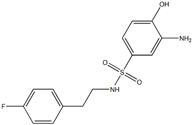 3-amino-N-[2-(4-fluorophenyl)ethyl]-4-hydroxybenzene-1-sulfonamide 구조식 이미지