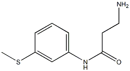 3-amino-N-[3-(methylthio)phenyl]propanamide 구조식 이미지