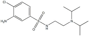 3-amino-N-{2-[bis(propan-2-yl)amino]ethyl}-4-chlorobenzene-1-sulfonamide 구조식 이미지