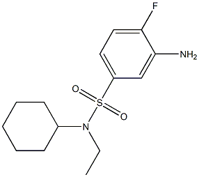 3-amino-N-cyclohexyl-N-ethyl-4-fluorobenzene-1-sulfonamide Structure